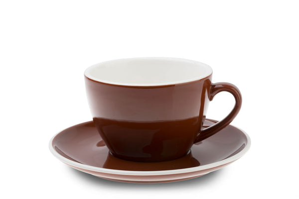 BROWN 12oz Cup & Saucer