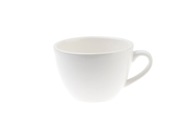WHITE 12oz Cup & Saucer