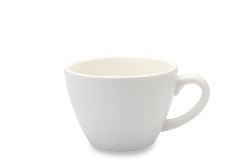 White Cappuccino Cups & Saucers (4 each) 6 oz.